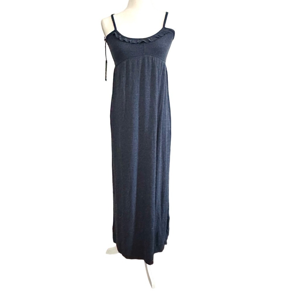NWT CHASER Revolve Navy Ribbed Empire Waist Sleeveless Maxi Dress - Small